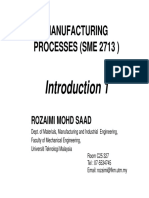 Manufacturing Processes (Sme 2713) : Rozaimi Mohd Saad
