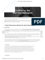 12 Key Performance Indicators For QA & Test Managers