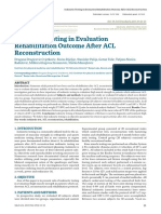 Isokinetic Testing in Evaluation Rehabilitation Outcome After ACL Reconstruction