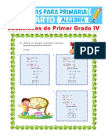 Ecuaciones de Primer Grado Con Signos de Agrupación para Cuarto de Primaria