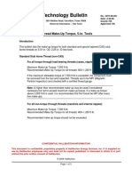 Technology Bulletin: Subject: Stub Acme Thread Make-Up Torque, 5-In. Tools