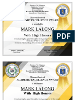 Mark Lalong: With High Honors