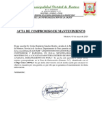 Acta de Compromiso de Mantenimiento PDF