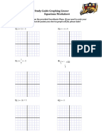 Study Guide Graphing Linear Equations Worksheet