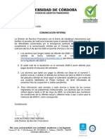 Comunicacion Interna - Proceso Diferido de Matriculas