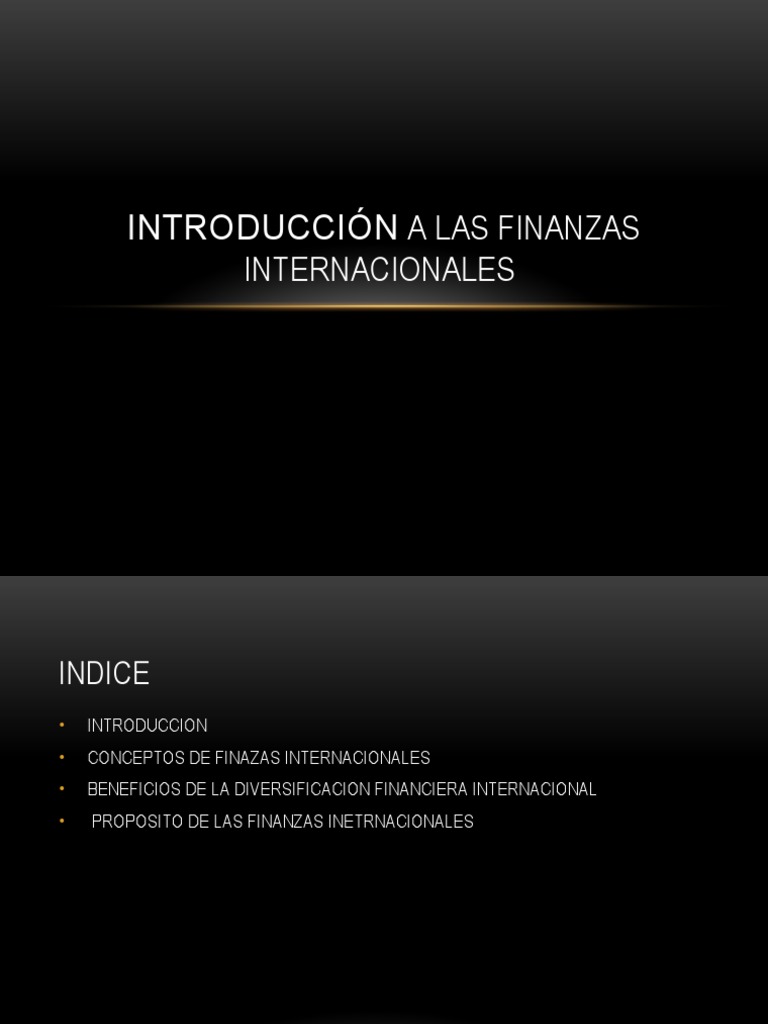 Introducción A Las Finanzas Internacionales | PDF | Mercado (economía ...
