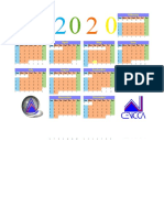 2020 Calendar Month View