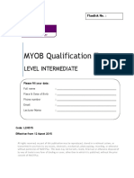 MYOB Qualification Test: Level Intermediate