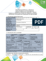 Guía de actividades desarrollo del componente práctico - Tarea 6 Diagnostico