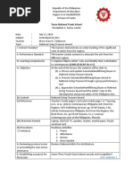 Tanza National Trade School: COT-Indicator 1