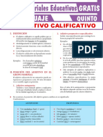 Los Adjetivos Calificativos para Quinto Grado de Secundaria PDF