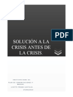 Solución de la crisis antes de la crisis