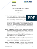 Plan Regulador Comunal de La Granja: Ordenanza Local