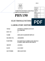 Electromagnetism Laboratory Report: Kampus Samarahan 2