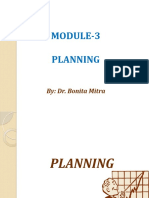 Module-3 Planning: By: Dr. Bonita Mitra