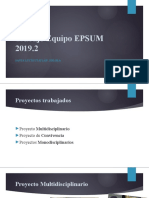 Presentación Final de Proyectos EPSUM 2da Cohorte 2019