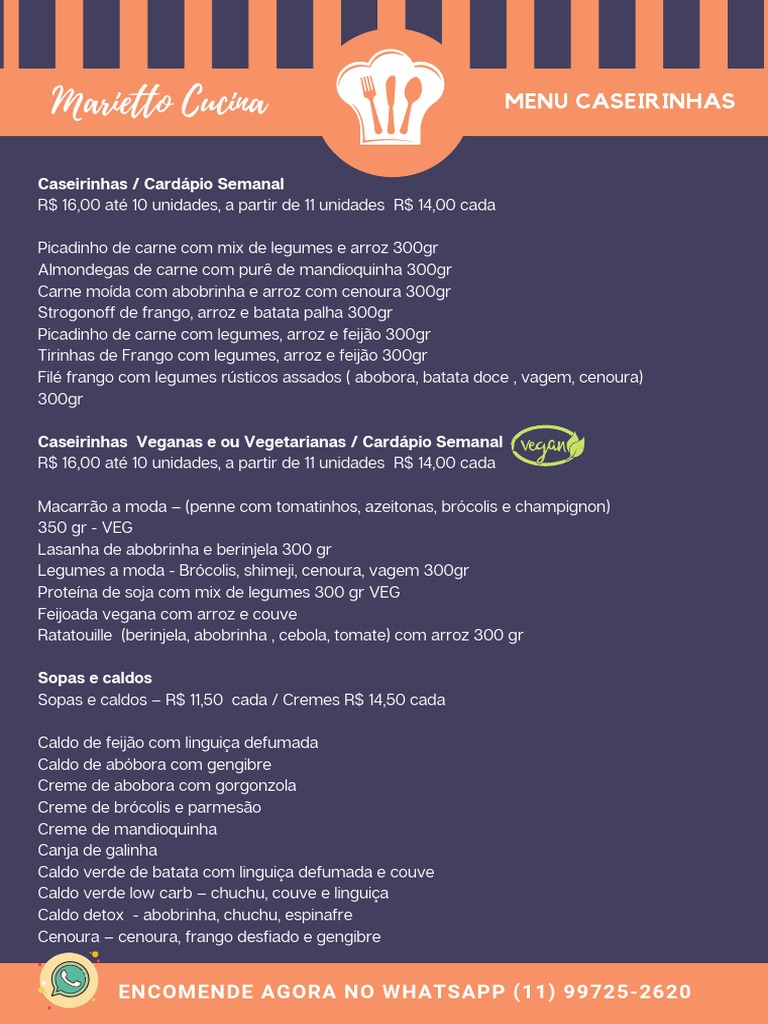 Cardápio Cucina PDF