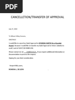 Cancellation Letter