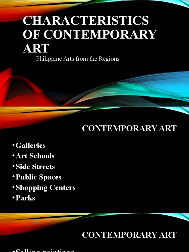 Characteristics of Contemporary Art PDF