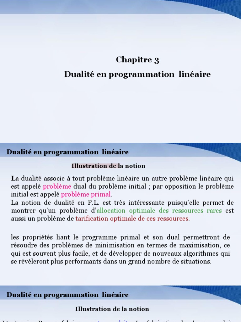 Chapitre 3 Cours | PDF | Optimisation linéaire | Espace