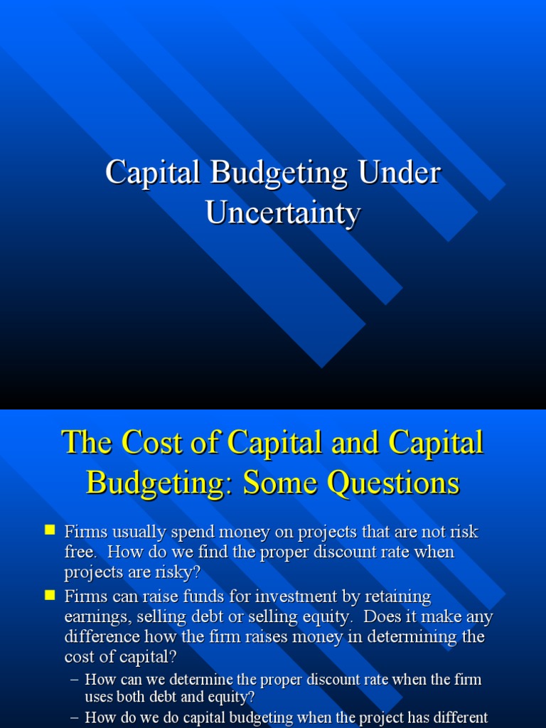 Capital Budgeting and Cost of Capital | PDF | Cost Of Capital | Beta ...