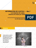 WA PPT-IDEA MATERIAL 7 - INFORMACION DE COSTOS 1 - Prof - BERNARDO SANCHEZ