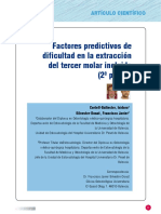 Factores Predictivos en La Dificultad de Extraccion de Terceros Molares