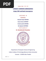 Longest Common Subsequence Using LTDP and Rank Convergence: Course Code - CSE: 371