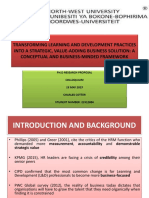 Transforming Learning and Development Practices Into A Strategic, Value-Adding Business Solution: A Conceptual and Business-Minded Framework