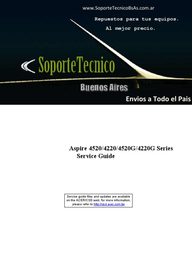 Service Manual Acer Aspire 4520 4220 4520G 4220G | Bios | Usb Flash Drive