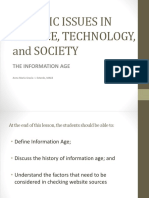 Specific Issues in Science, Technology, and Society: The Information Age