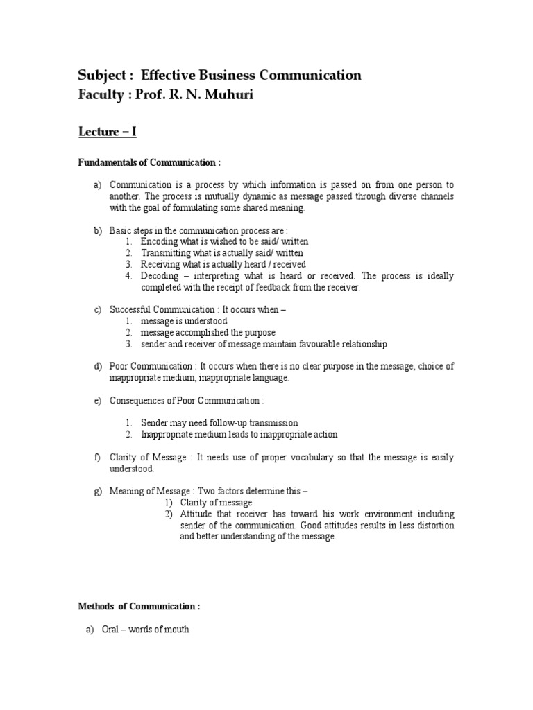 Effective Business Communication Strategies | PDF | Body Language ...