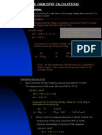 H Calculations - enthalpy of solution