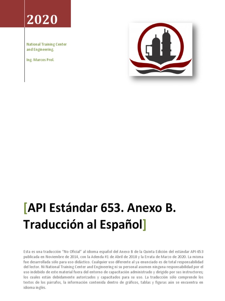 Apendice B Api-653 Español PDF | PDF | Medición | Mínimos cuadrados