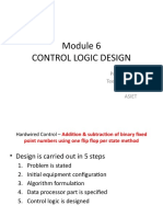 Control Logic Design: Prepared by Teena George CSE Dept. Asiet