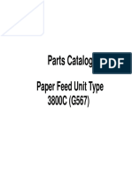 Parts Catalog: Paper Feed Unit Type 3800C (G567)