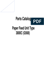 Parts Catalog: Paper Feed Unit Type 3800C (G568)