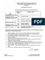 Classwise Datesheet X Monday PDF