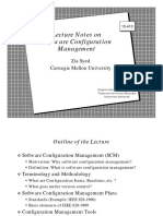 Lecture Notes On Software Configuration Management: Zia Syed Carnegie Mellon University