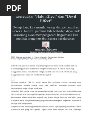 Mereduksi Halo Effect Pdf