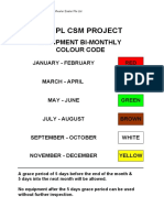 Fwepl CSM Project: Equipment Bi-Monthly Colour Code