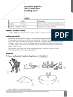 Macmillan English 1 Unit 15 Worksheet Teaching Notes