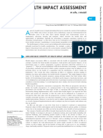 Health Impact Assessment: M Joffe, J Mindell