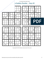 Free Printable Sudoku Puzzles, Easy #2