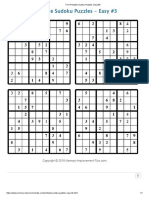 Free Printable Sudoku Puzzles, Easy #3