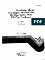 Process Simulation Model For A Staged, Fluidized-Bed Oil-Shale Retort With Lift-Pipe Combustor