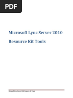 Microsoft Lync Server 2010 Resource Kit Tools