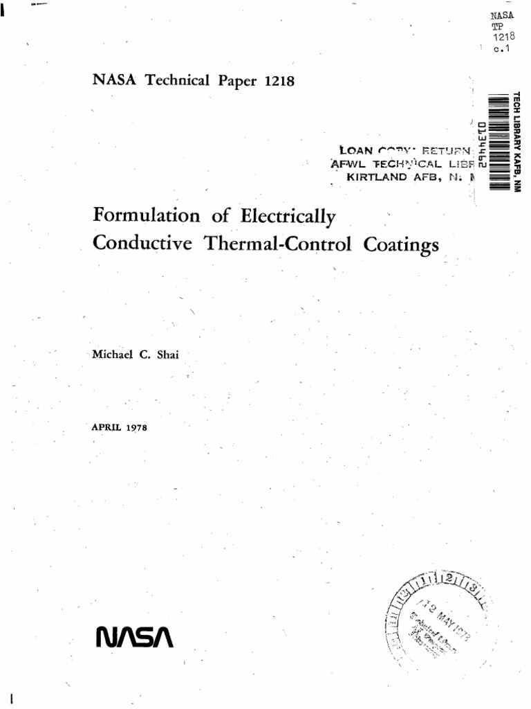 Electrically Conductive Coatings for ISEE | PDF | Paint | Zinc Oxide