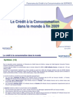 Le marché mondial du crédit à la consommation (fin 2009)