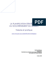 Planification Strategique Gouvernement Quebec